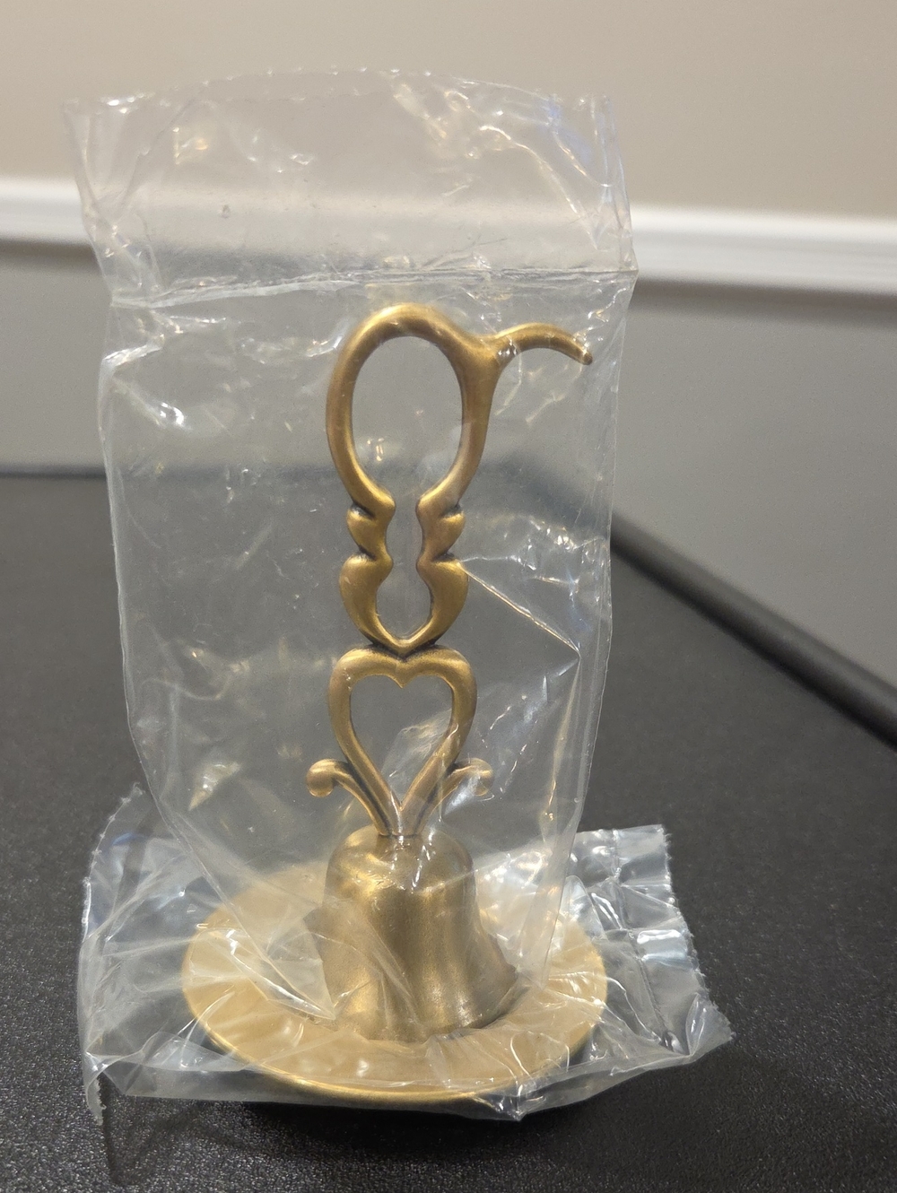 AML Vintage Heaet Handle Bell Shaped Candle Snuffer With Plate